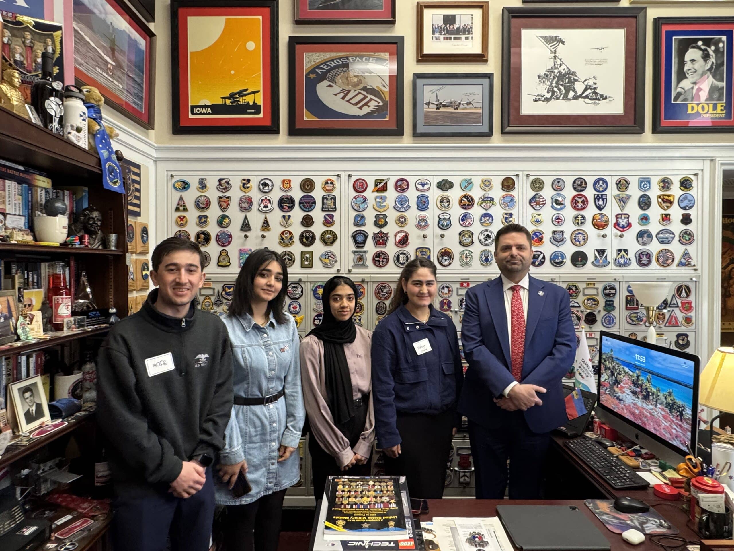 ASRF students with Congressman Don Bacon’s Chief of Staff Mark Dreiling in his office