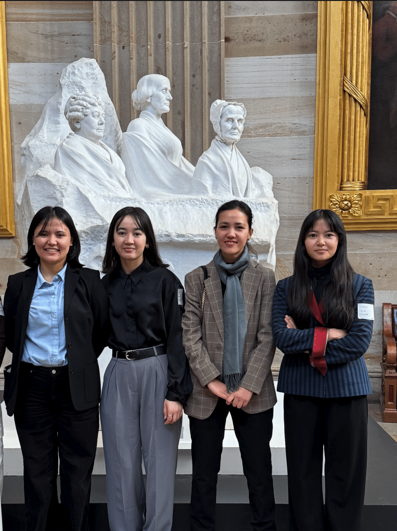 ASRF students gathered at the Women’s Suffrage monument in the Capitol Rotunda