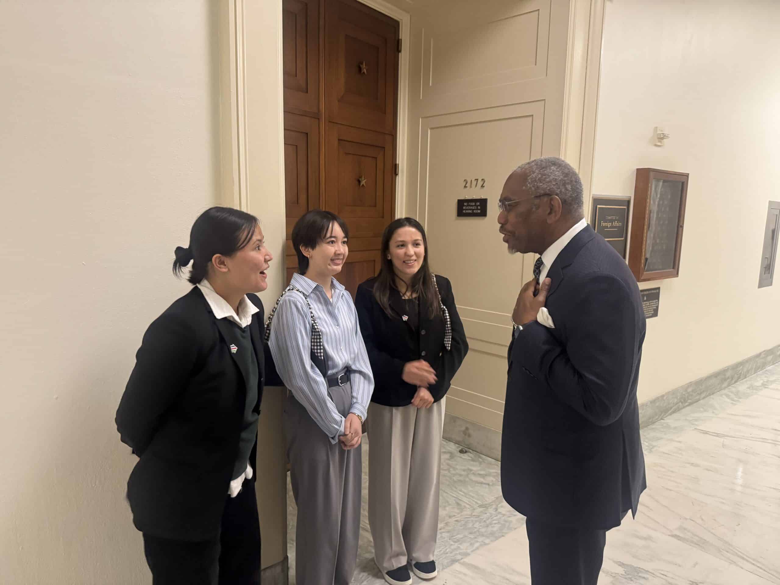 ASRF students in conversation with Representative Gregory Meeks
