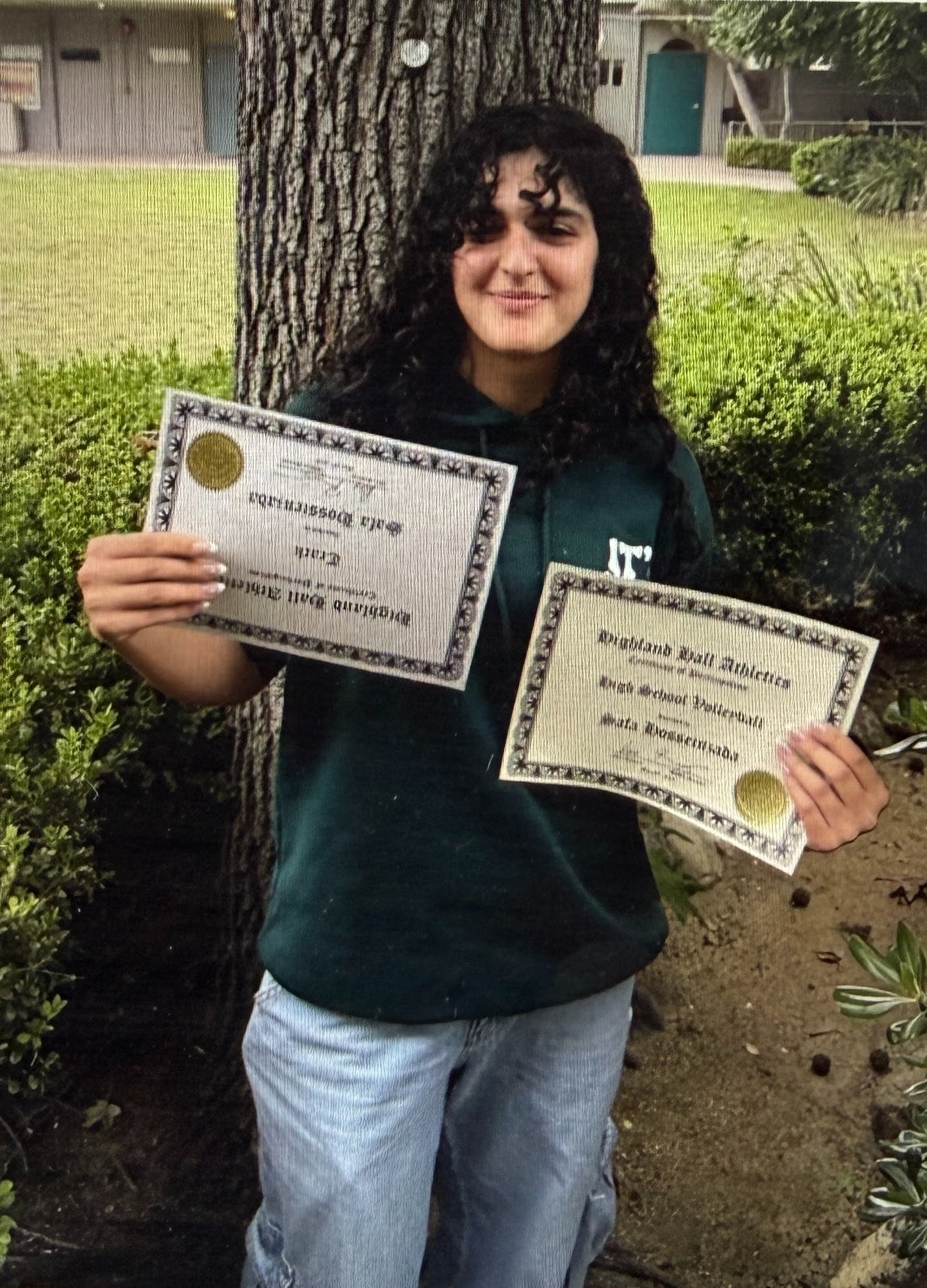 Safa, an ASRF student, photographed outdoors